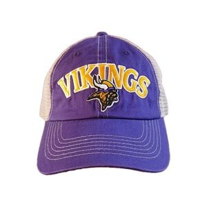 Minnesota Vikings Hat Cap Snapback Trucker Black Mesh '47 Brand NFL Football Dad